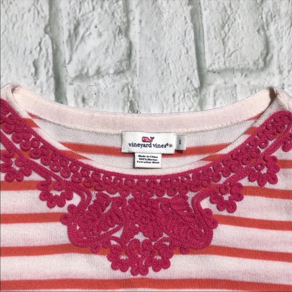 Vineyard Vines merino stripe embroidered sweater - Picture 3 of 5